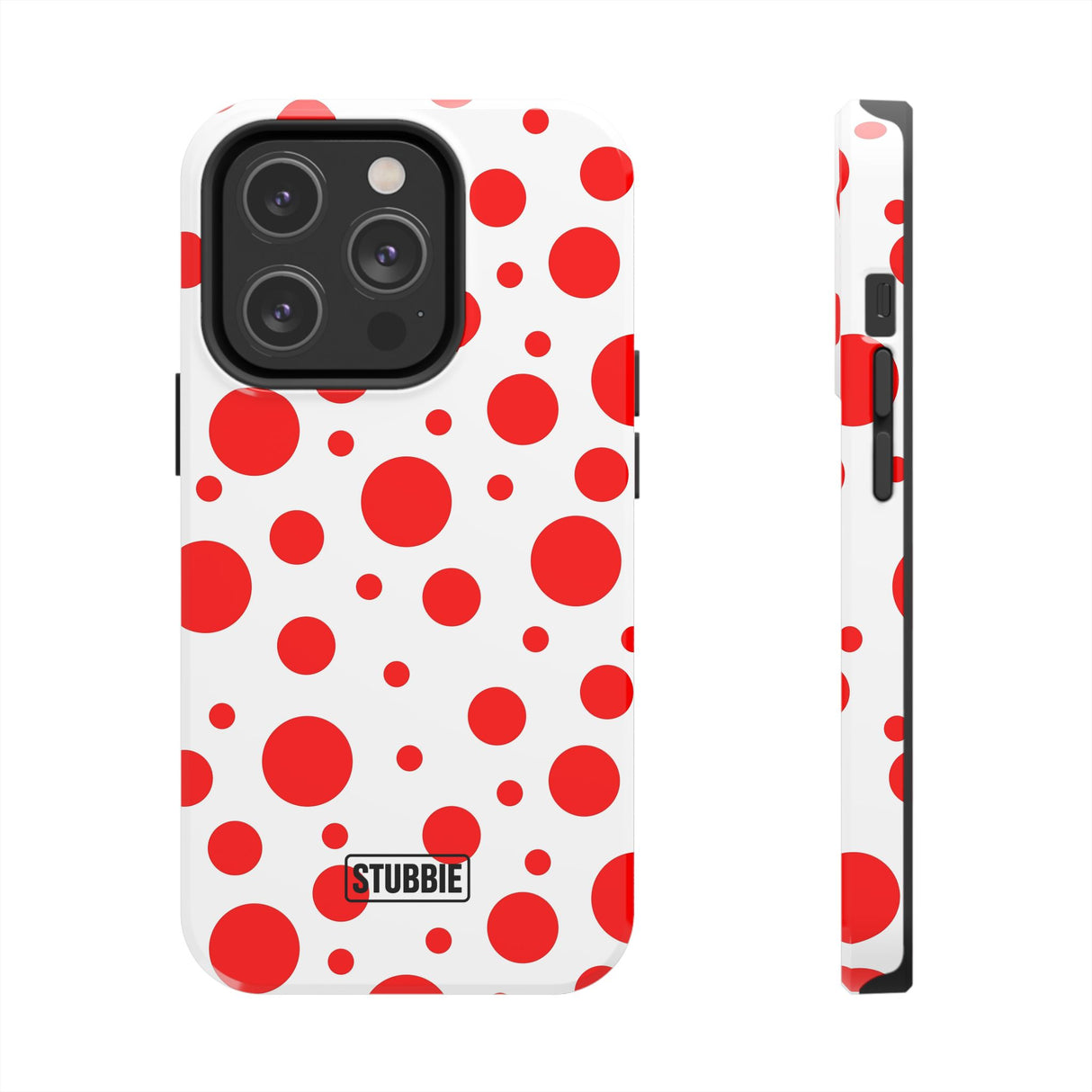 STUBBIE Phone Case for Apple iPhone - Red Polka Dot Phone Case