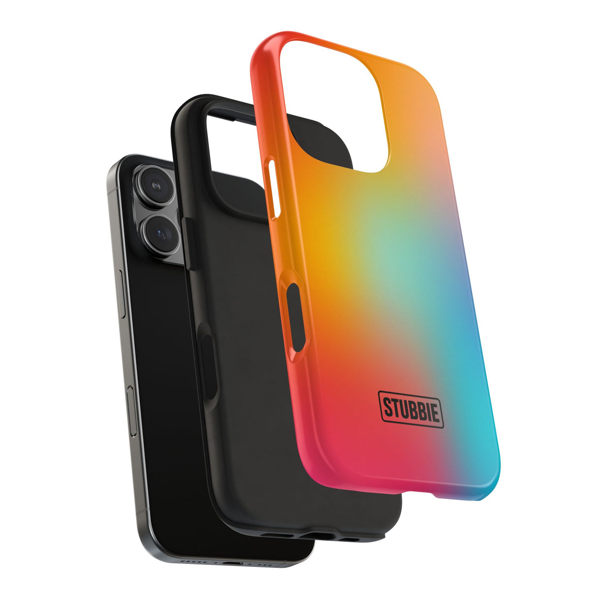 STUBBIE Phone Case for Apple iPhone - Rainbow Blue Stubbie