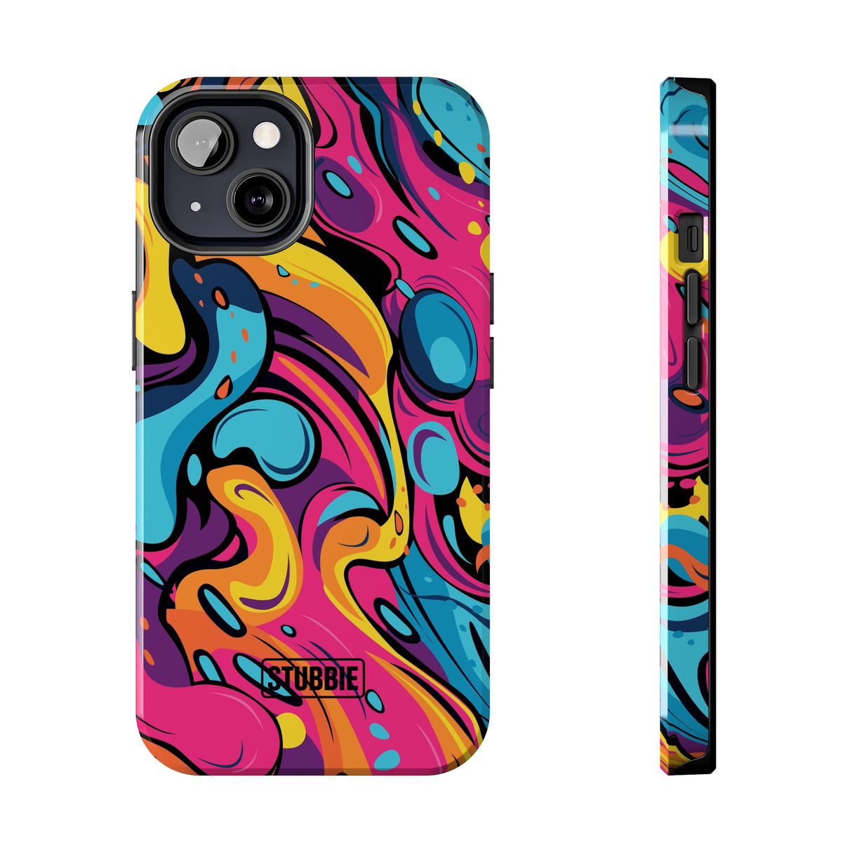 STUBBIE Phone Case for Apple iPhone - Messy Bright Paint Phone Case