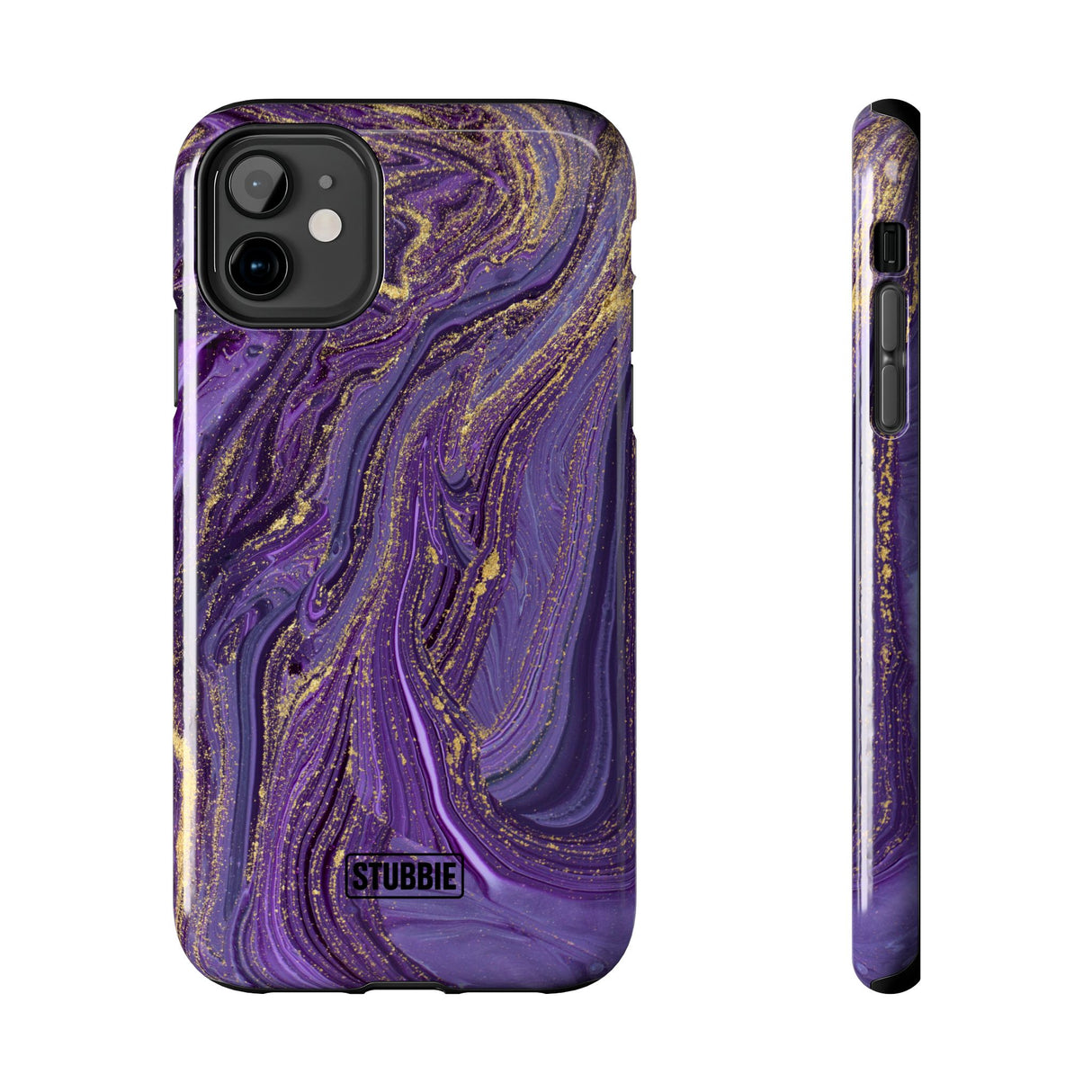 STUBBIE Phone Case for Apple iPhone - Purple Marble Phone Case