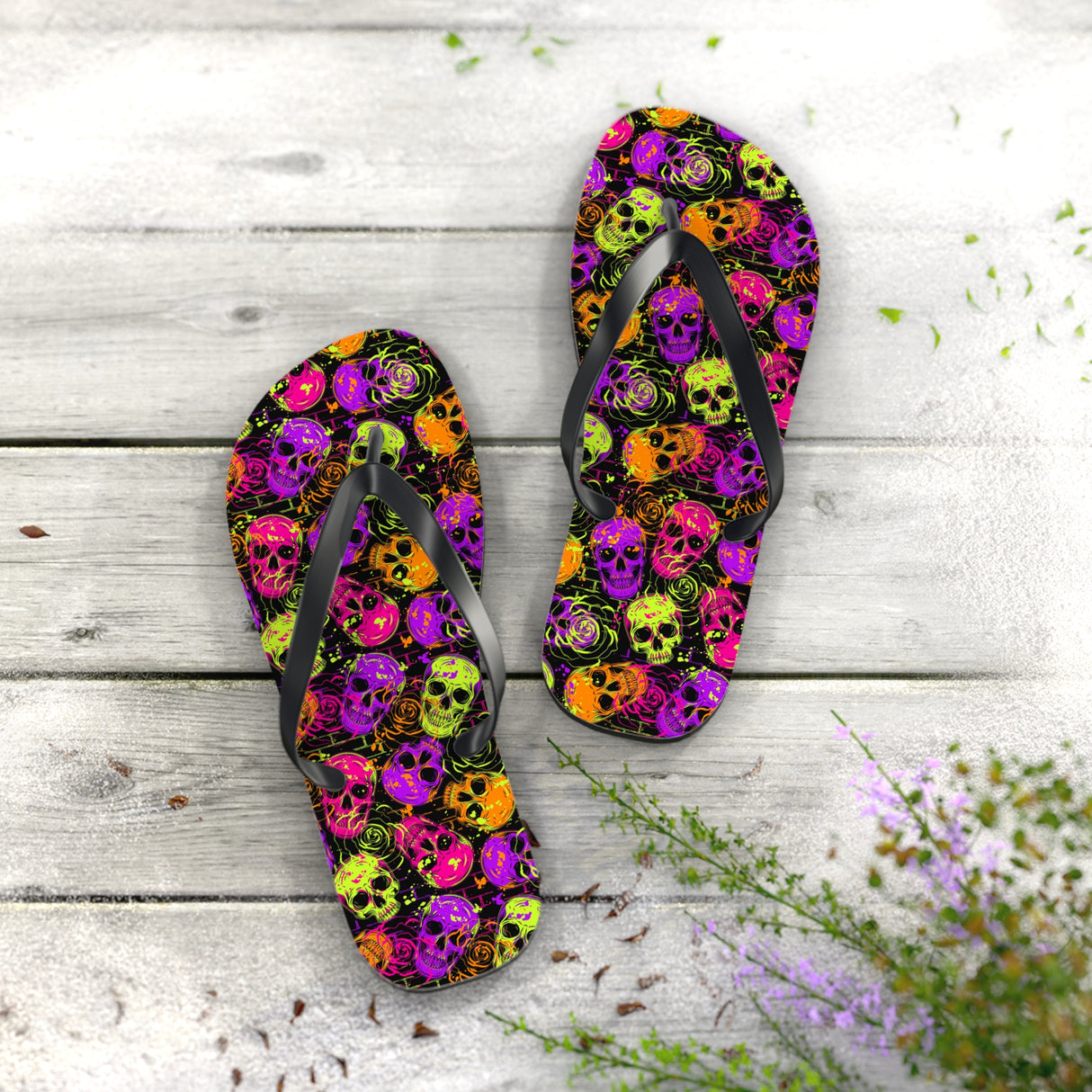 Flip Flops With Skulls