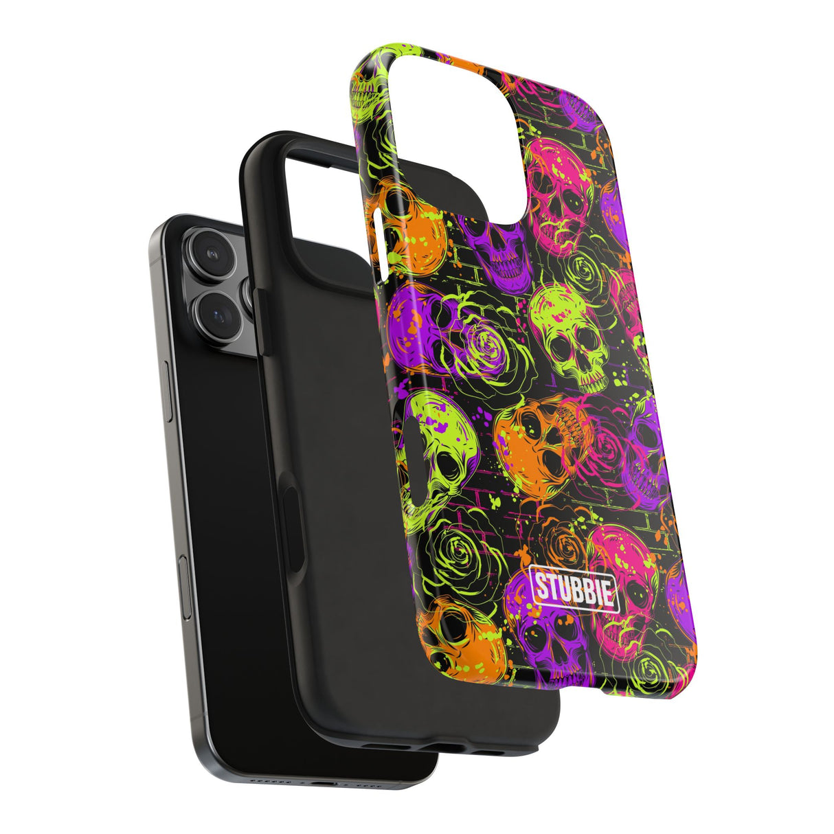 STUBBIE Phone Case for Apple iPhone - Neon Skulls Phone Case