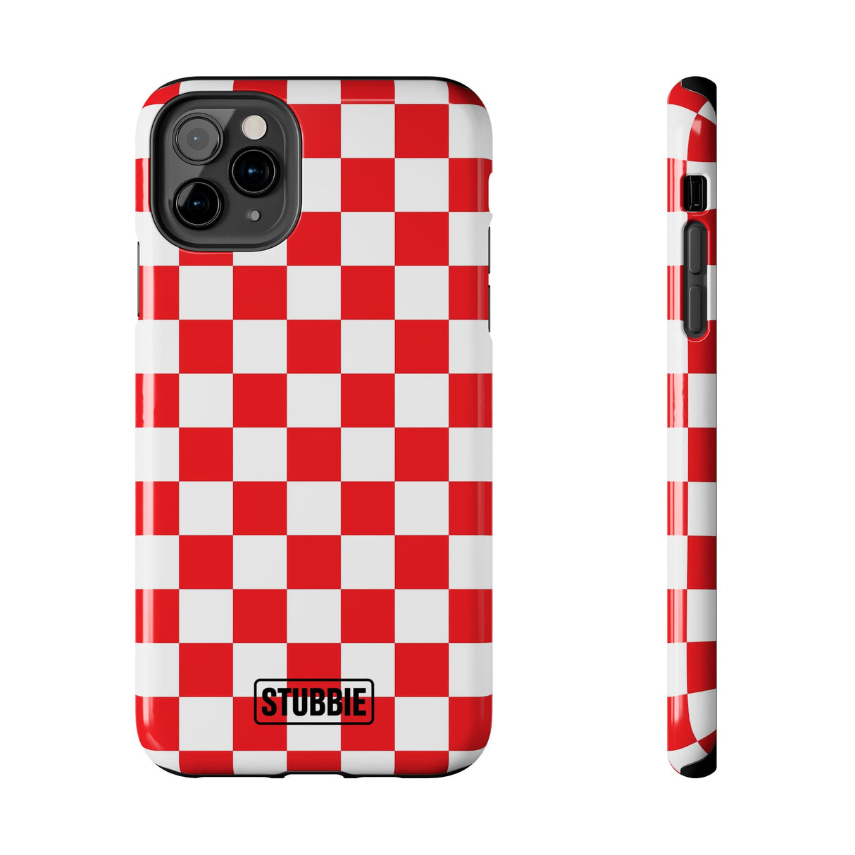 STUBBIE Phone Case for Apple iPhone - Red Checkered Phone Case