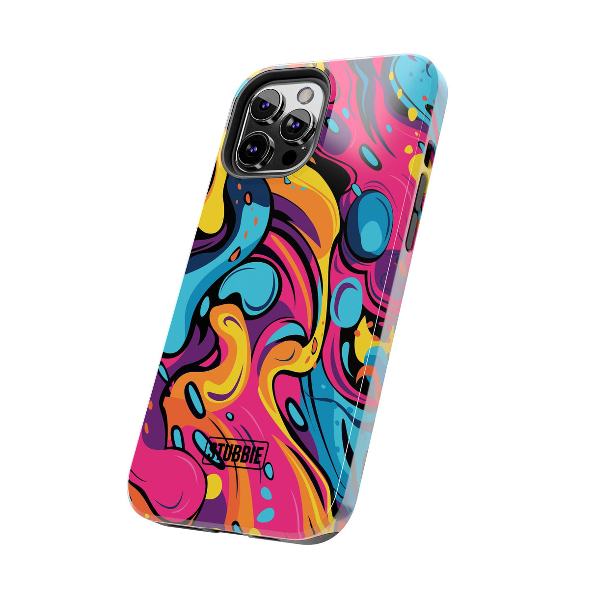 STUBBIE Phone Case for Apple iPhone - Messy Bright Paint Phone Case