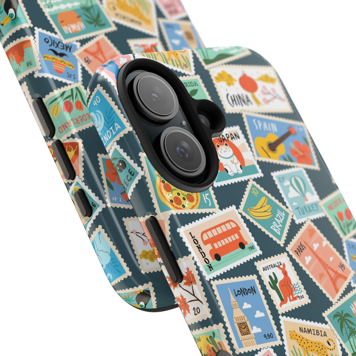 STUBBIE Phone Case for Apple iPhone - My Travel Stamps Stubbie