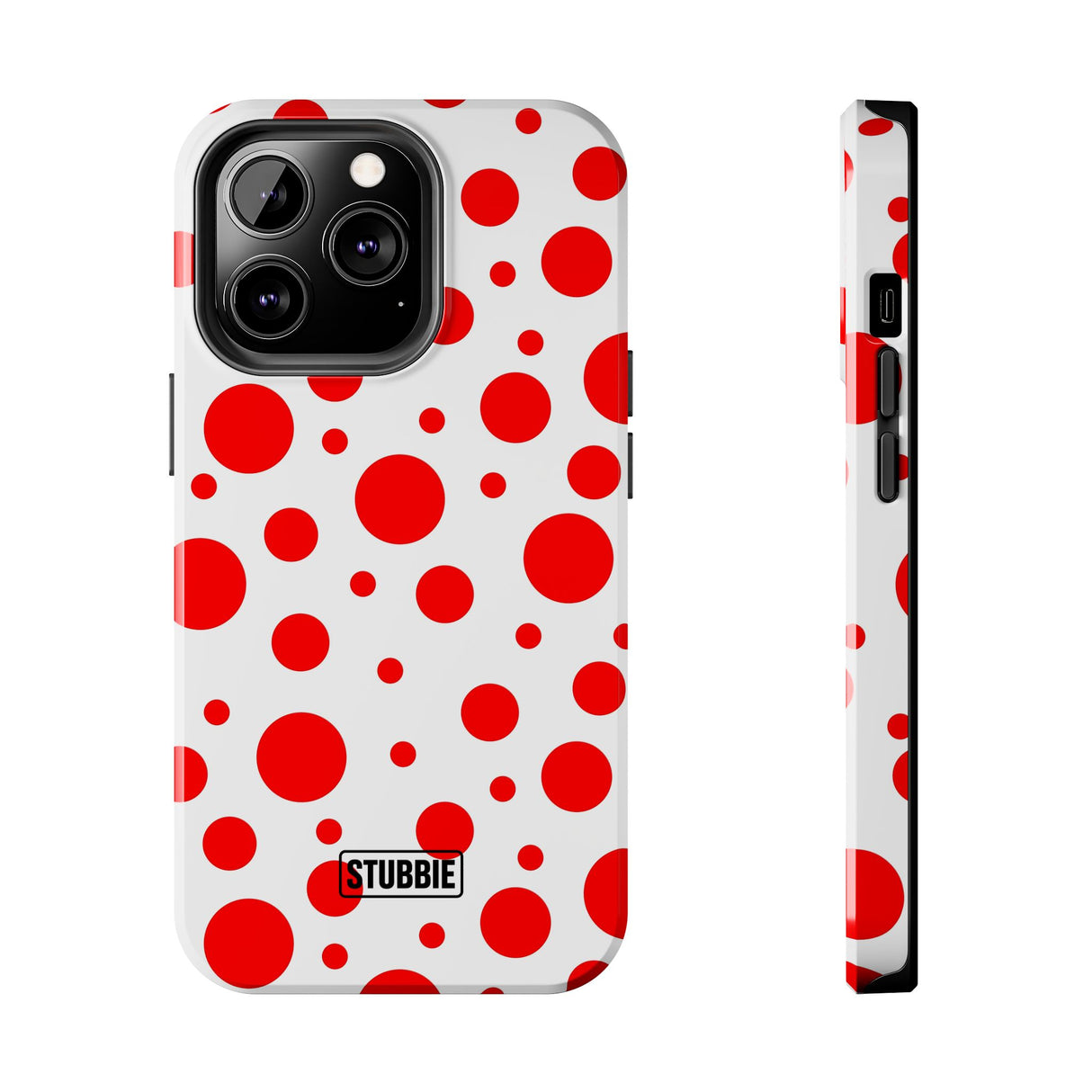 STUBBIE Phone Case for Apple iPhone - Red Polka Dot Phone Case