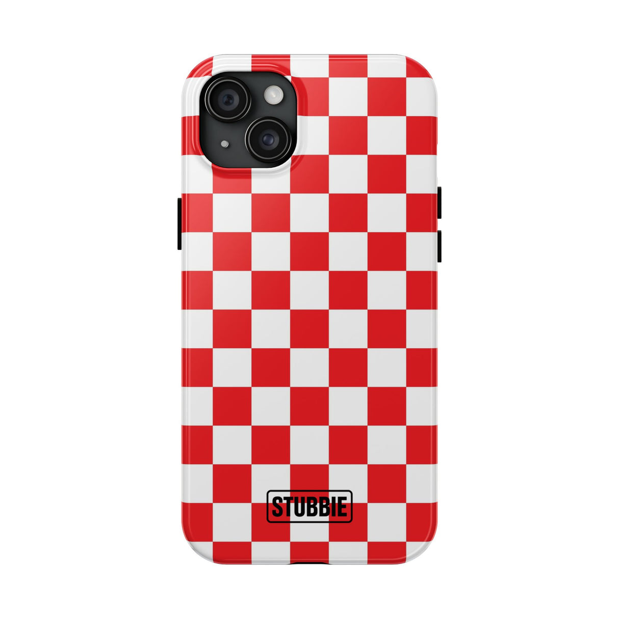 STUBBIE Phone Case for Apple iPhone - Red Checkered Phone Case