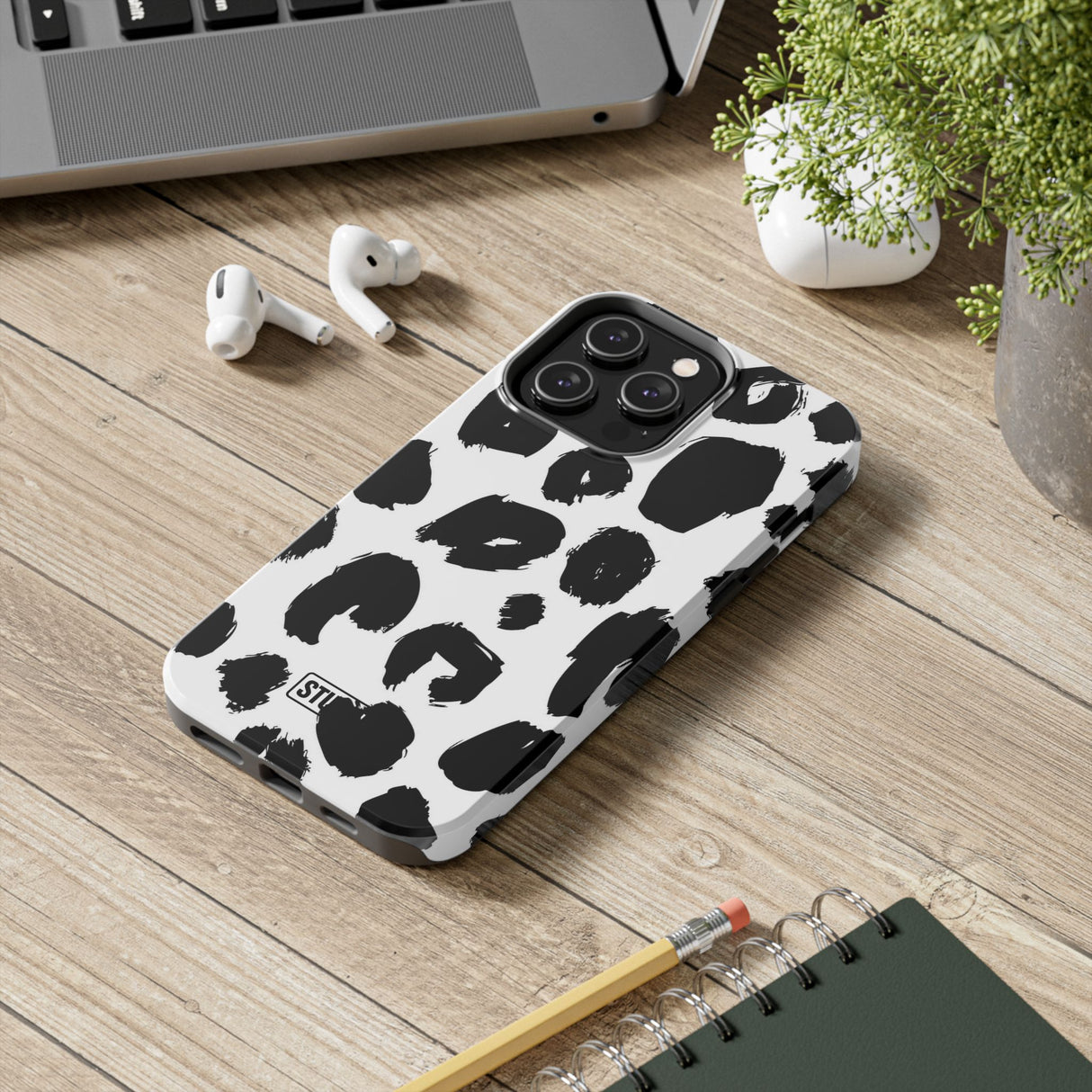 STUBBIE Phone Case for Apple iPhone - Snow Leopard Stubbie