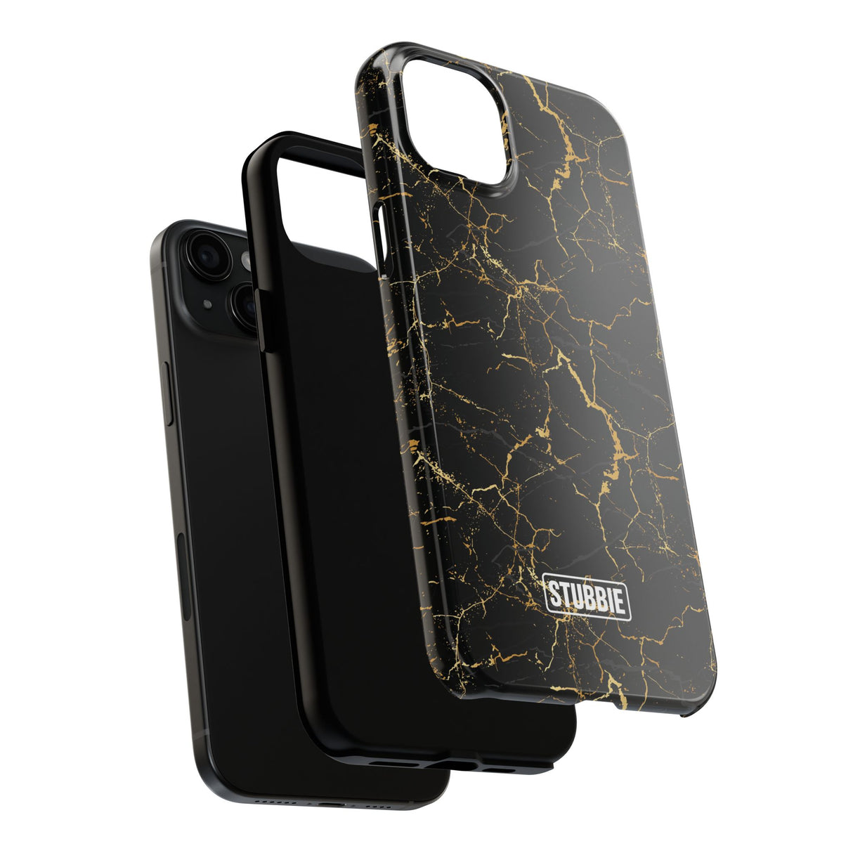 STUBBIE Phone Case for Apple iPhone - Midnight Black Marble Phone Case