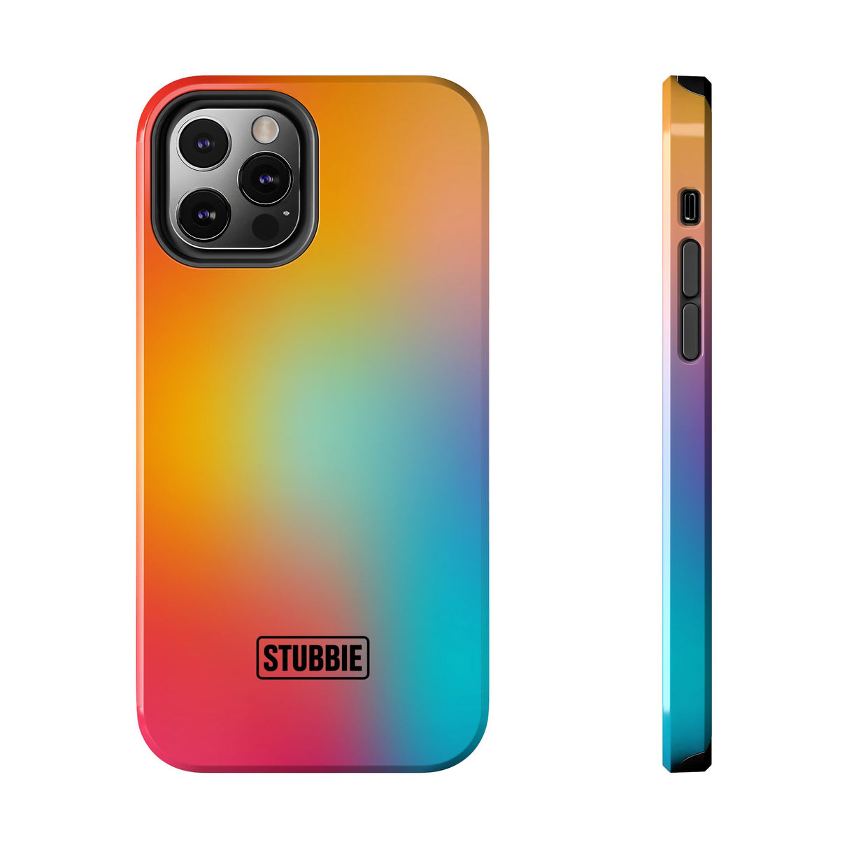STUBBIE Phone Case for Apple iPhone - Rainbow Blue Stubbie