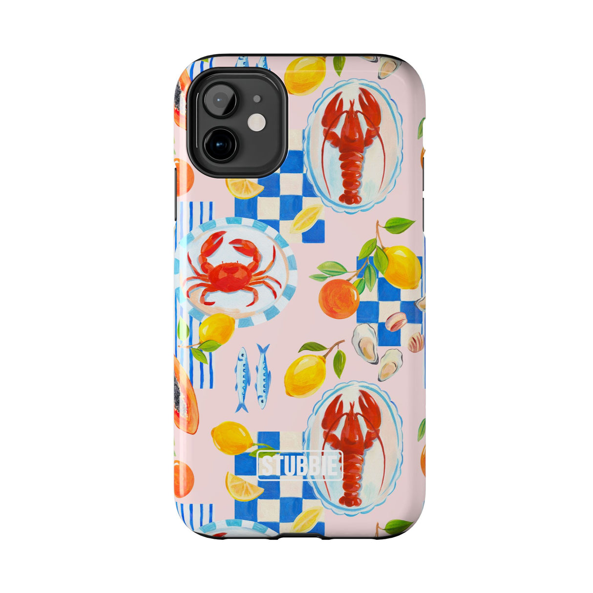 STUBBIE Phone Case for Apple iPhone - Italian Summer Seafood Stubbie