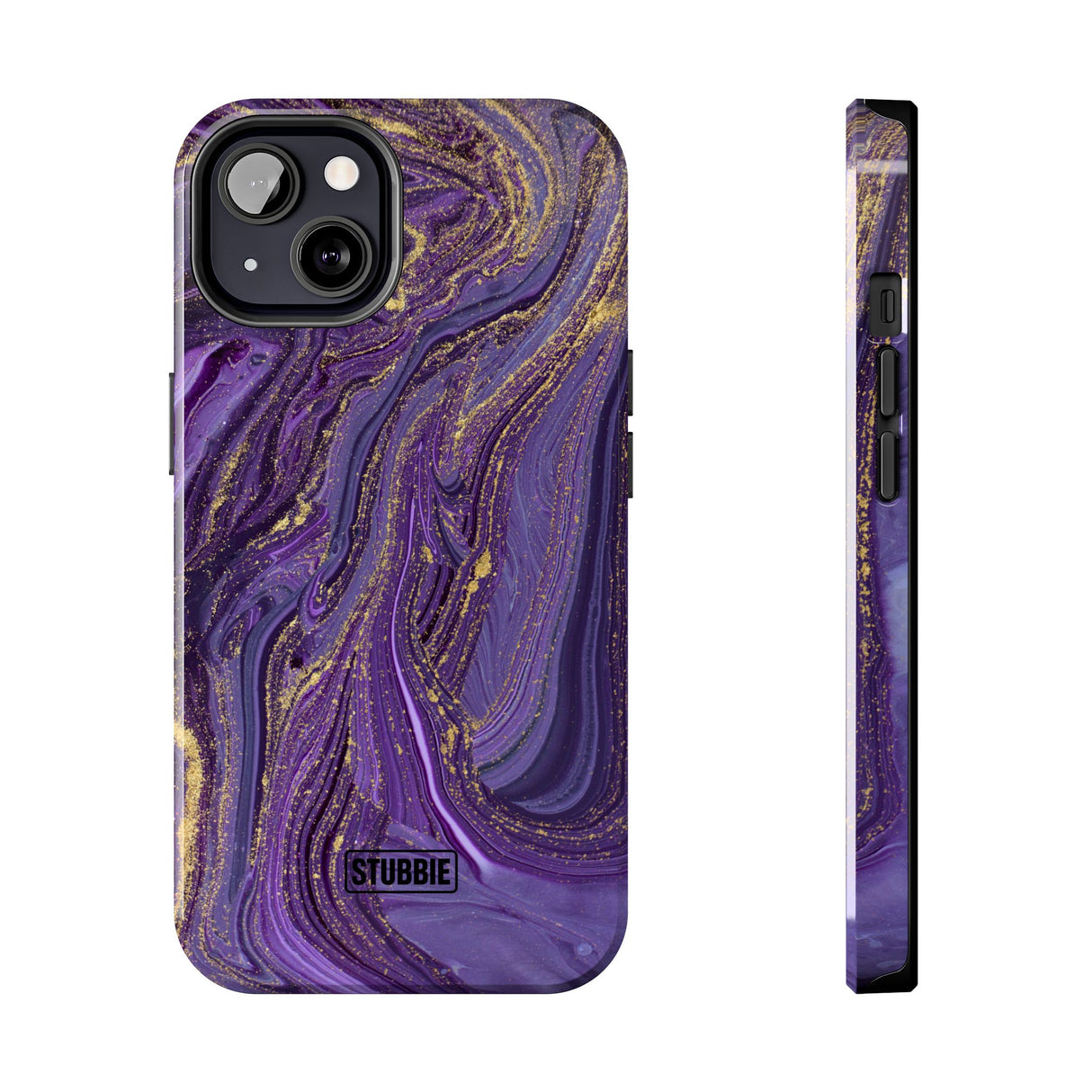 STUBBIE Phone Case for Apple iPhone - Purple Marble Phone Case