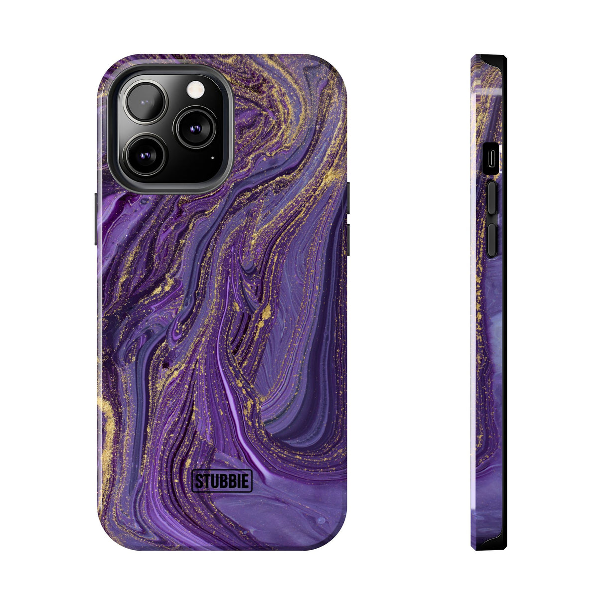 STUBBIE Phone Case for Apple iPhone - Purple Marble Phone Case