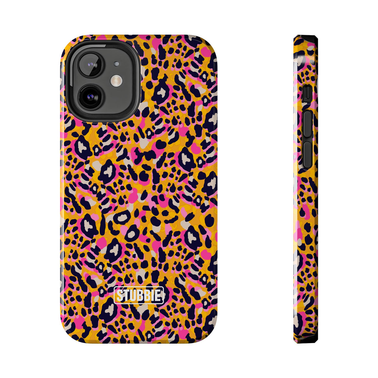 STUBBIE Phone Case for Apple iPhone - Pink Orange Leopard Phone Case