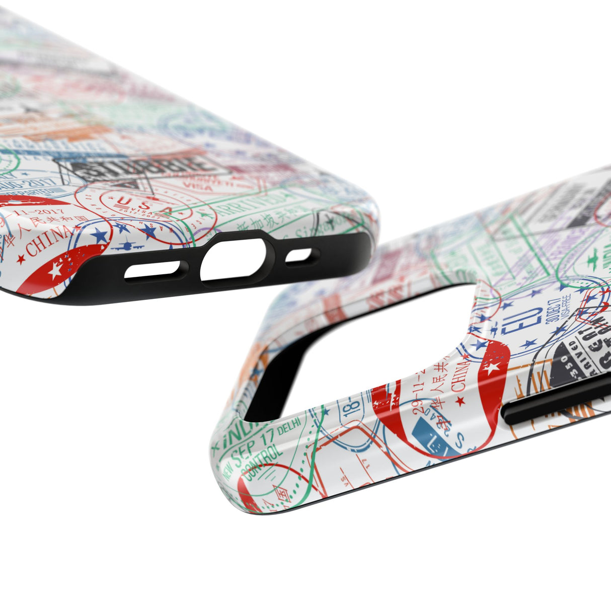 STUBBIE Phone Case for Apple iPhone - Travel Stamp Stubbie