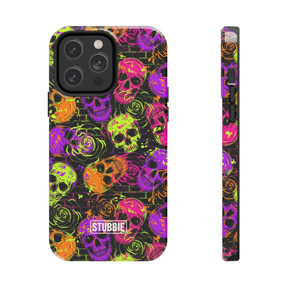 STUBBIE Phone Case for Apple iPhone - Neon Skulls Phone Case