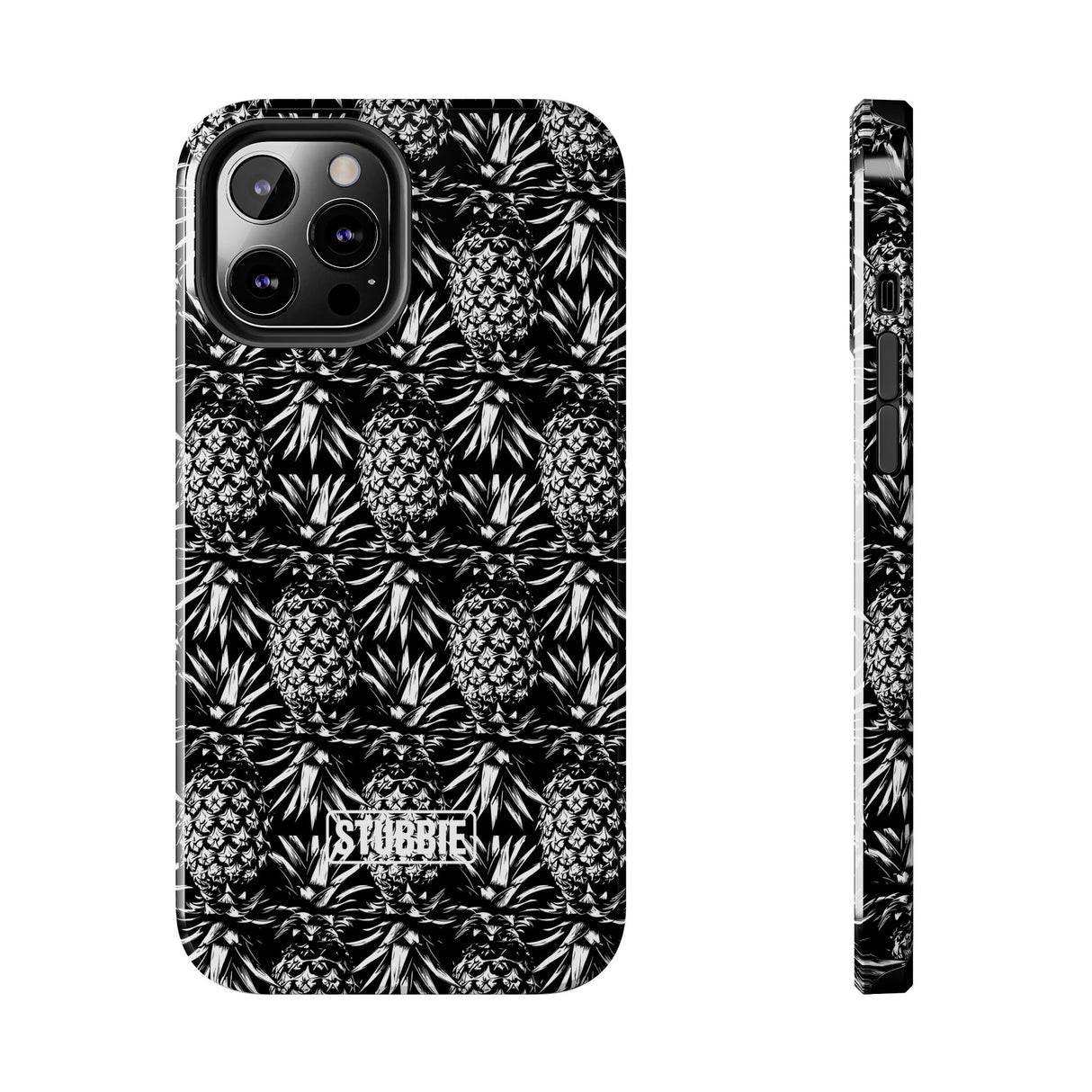 STUBBIE Phone Case for Apple iPhone - Black And White Pineapple Phone Case