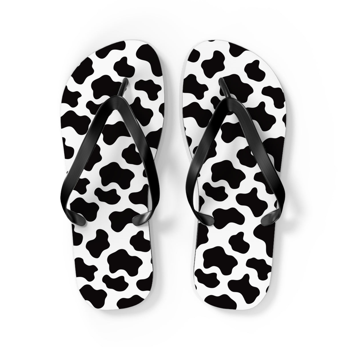 Cow Print Flip Flops