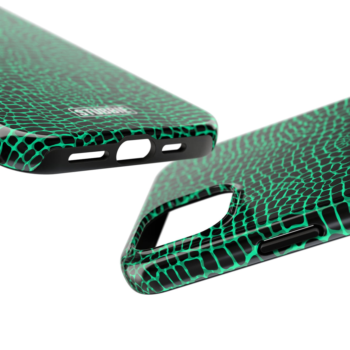 STUBBIE Phone Case for Apple iPhone - Green Croc Phone Case