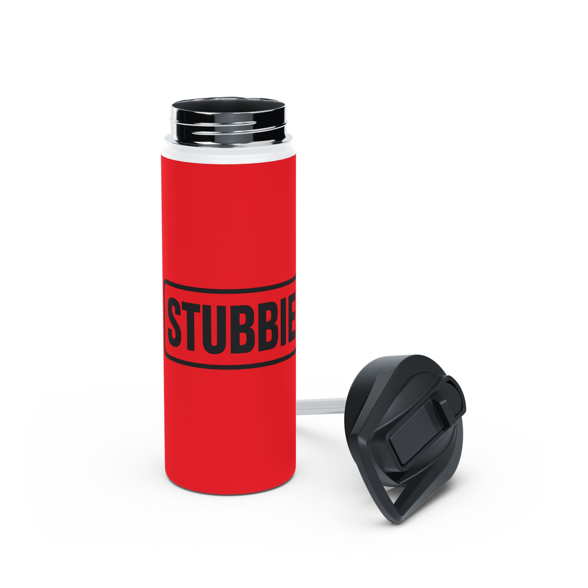 STUBBIE Stainless Steel Water Bottle - Red Stubbie