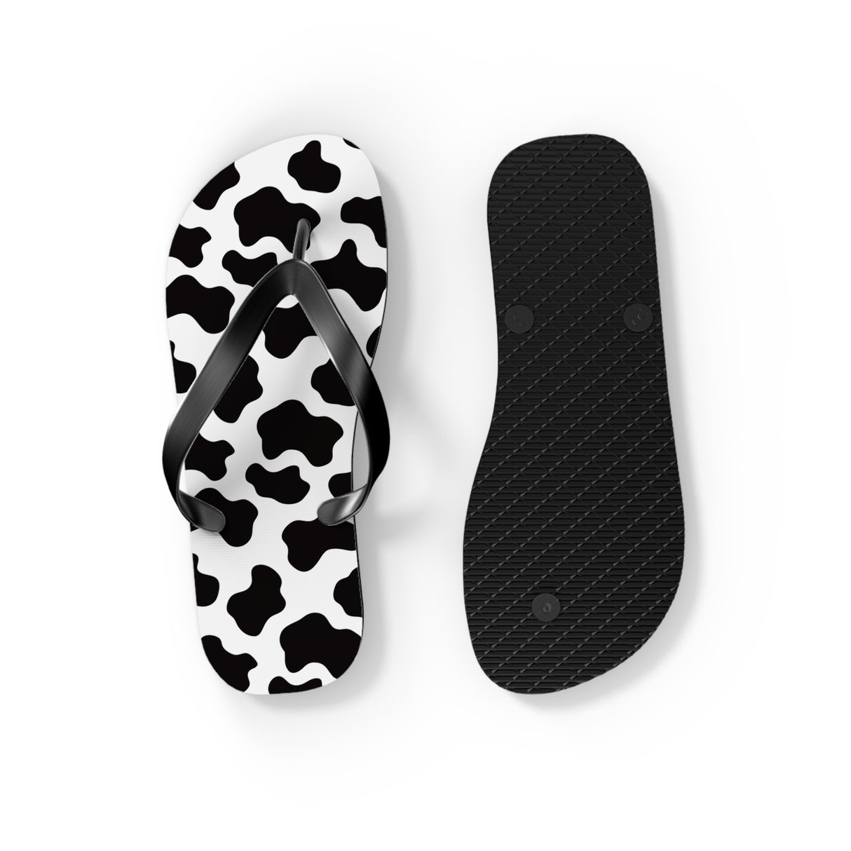 Cow Print Flip Flops