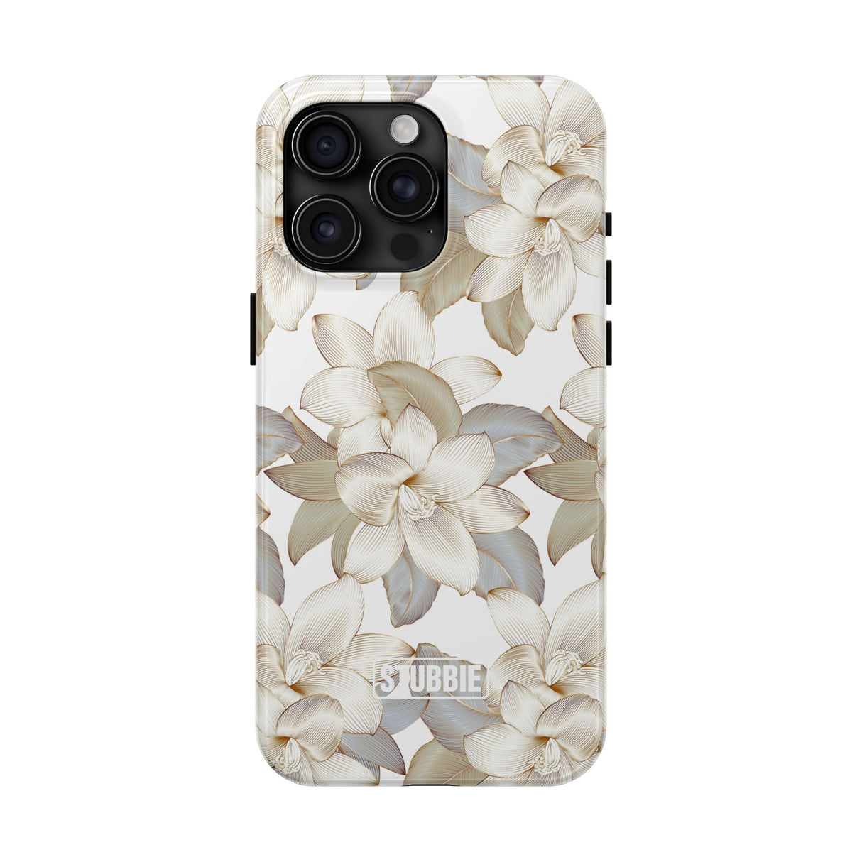 STUBBIE Phone Case for Apple iPhone - White Flowers Phone Case