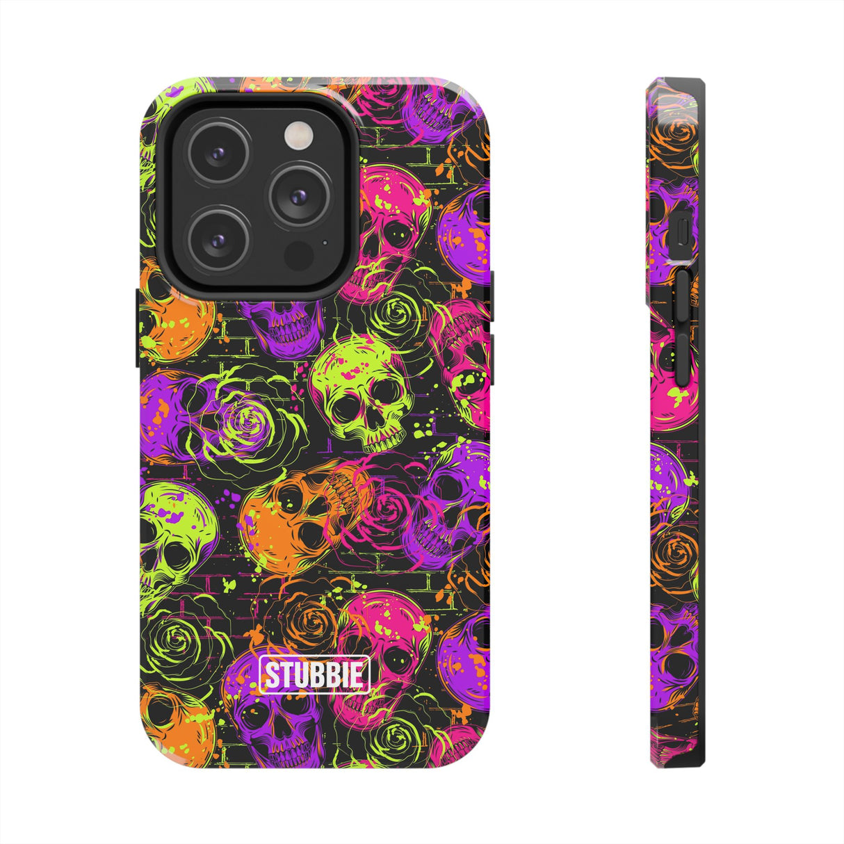 STUBBIE Phone Case for Apple iPhone - Neon Skulls Phone Case