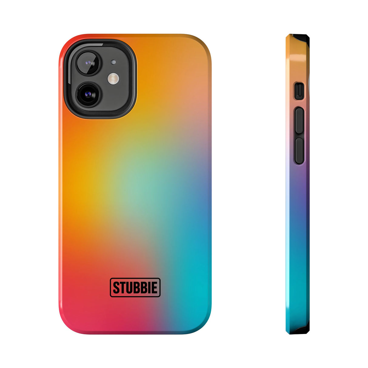STUBBIE Phone Case for Apple iPhone - Rainbow Blue Stubbie