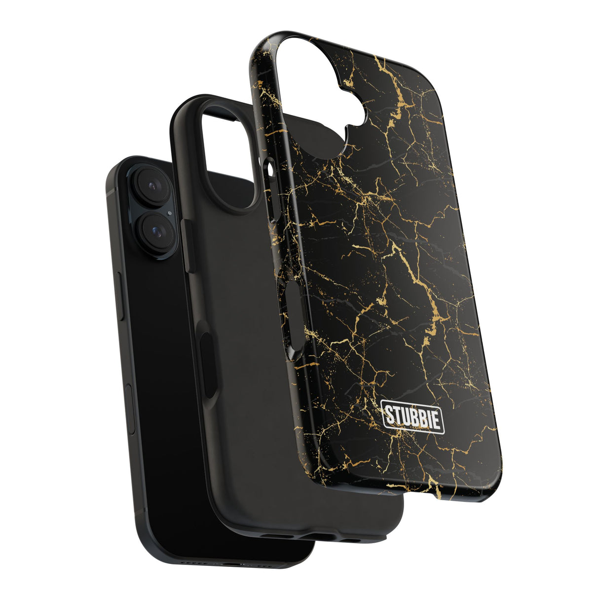 STUBBIE Phone Case for Apple iPhone - Midnight Black Marble Phone Case