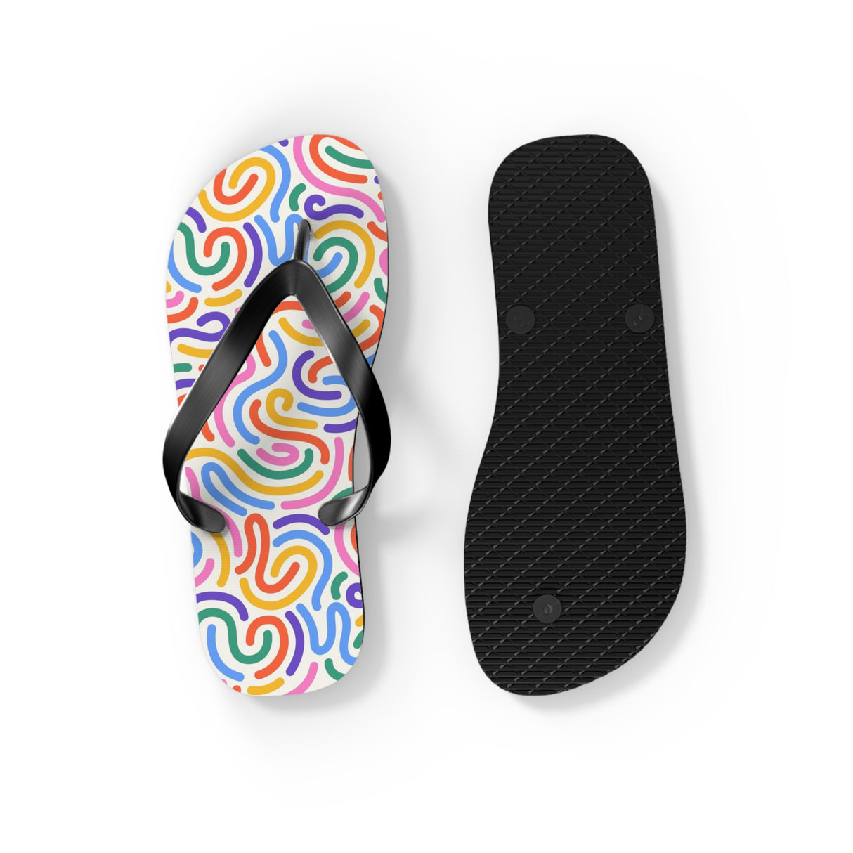 Pink Rainbow Flip Flops