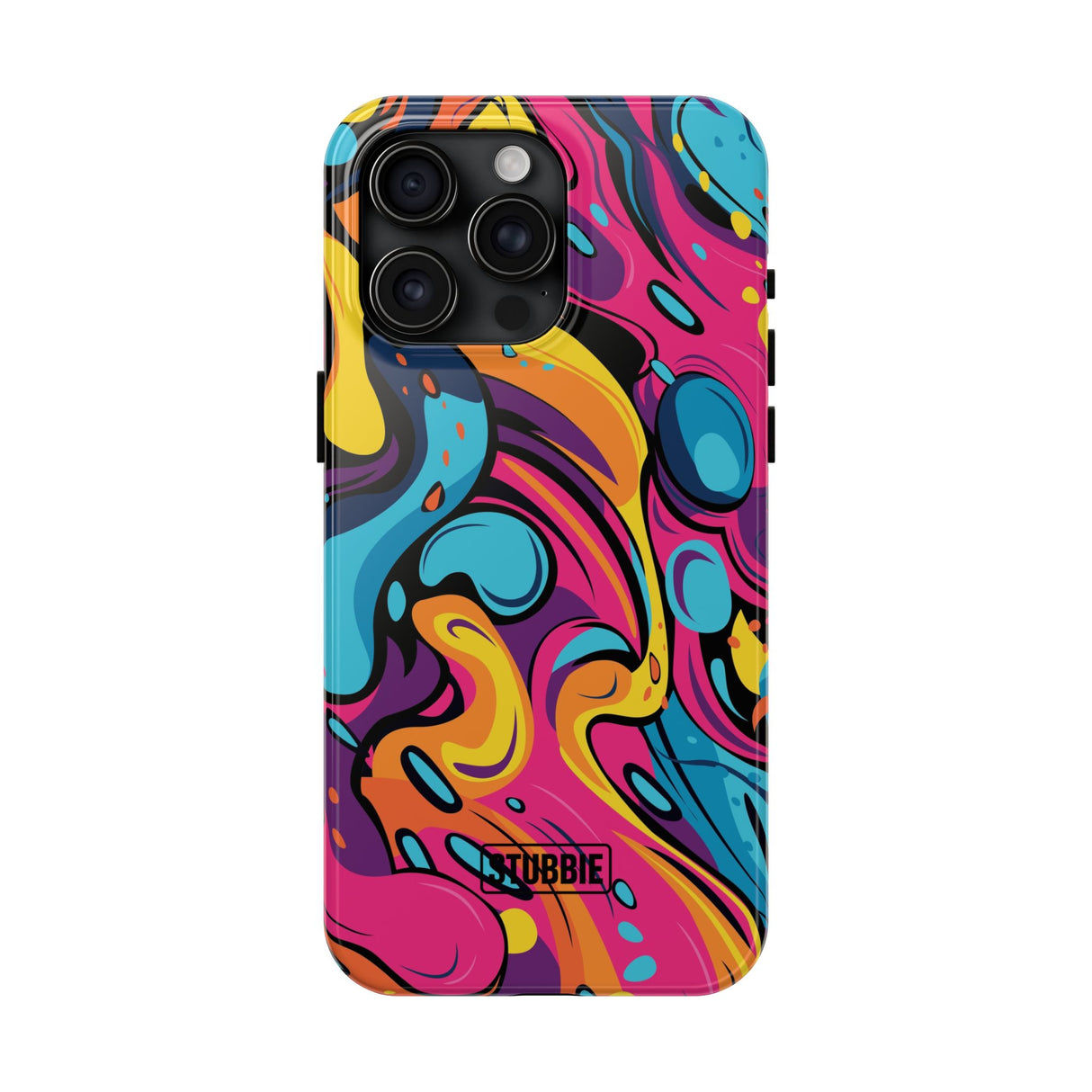 STUBBIE Phone Case for Apple iPhone - Messy Bright Paint Phone Case