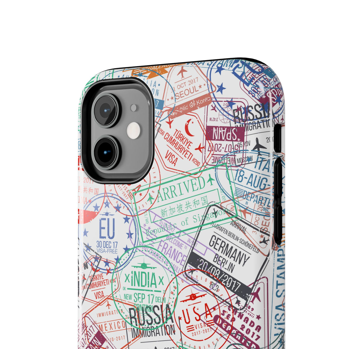 STUBBIE Phone Case for Apple iPhone - Travel Stamp Stubbie
