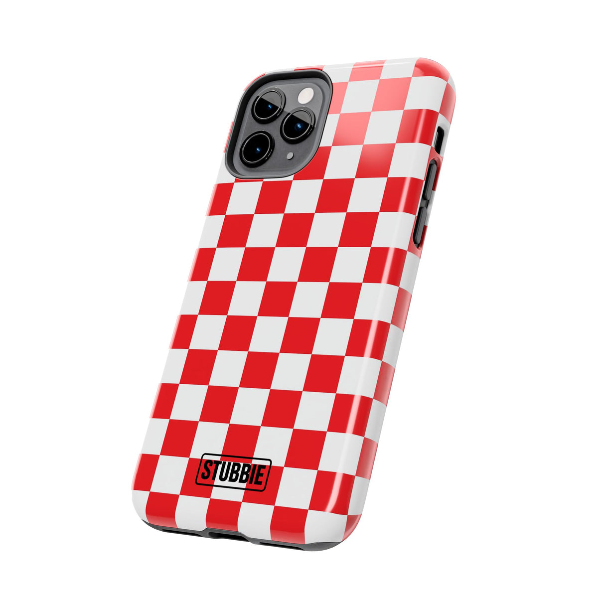STUBBIE Phone Case for Apple iPhone - Red Checkered Phone Case