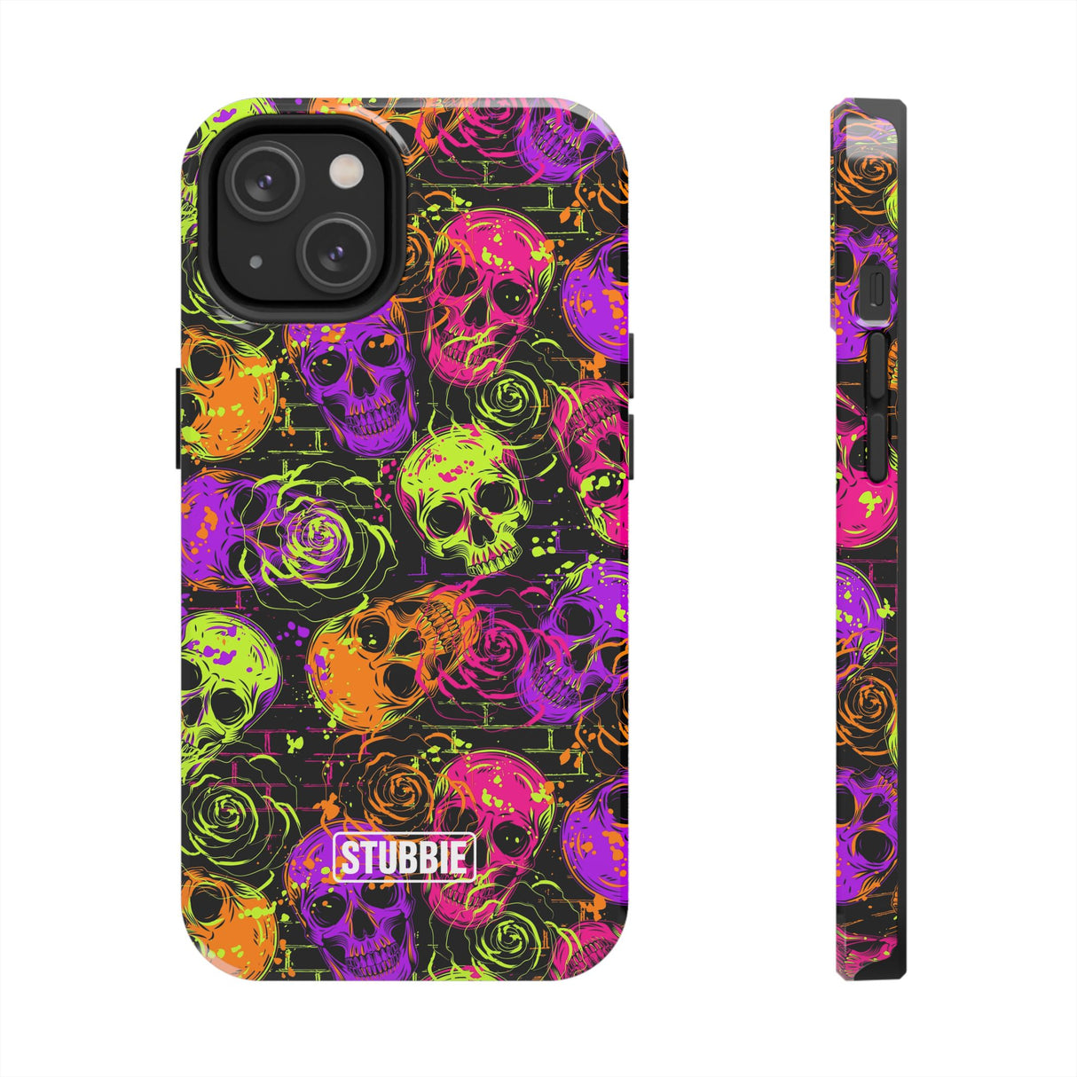 STUBBIE Phone Case for Apple iPhone - Neon Skulls Phone Case