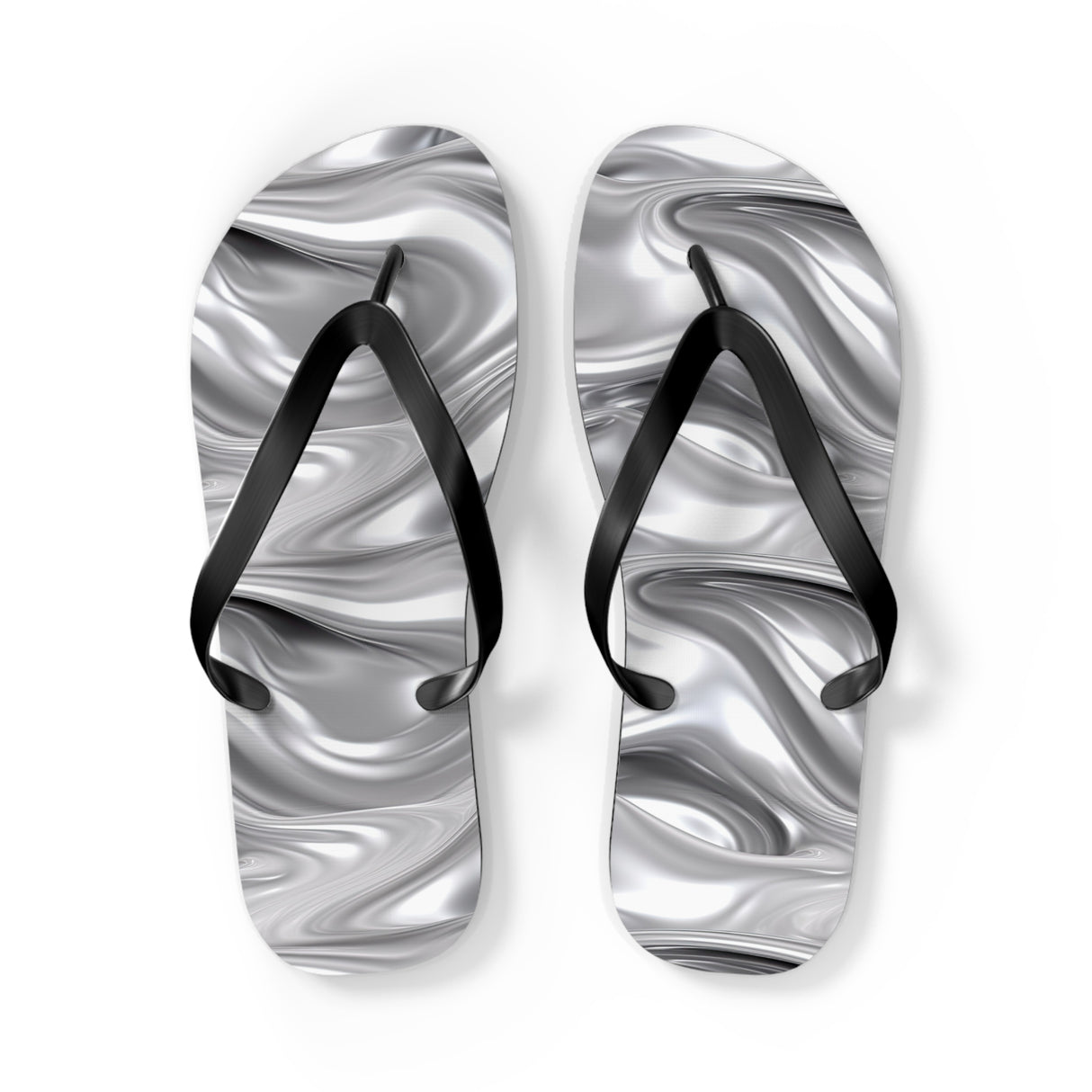 Silver Flip Flops