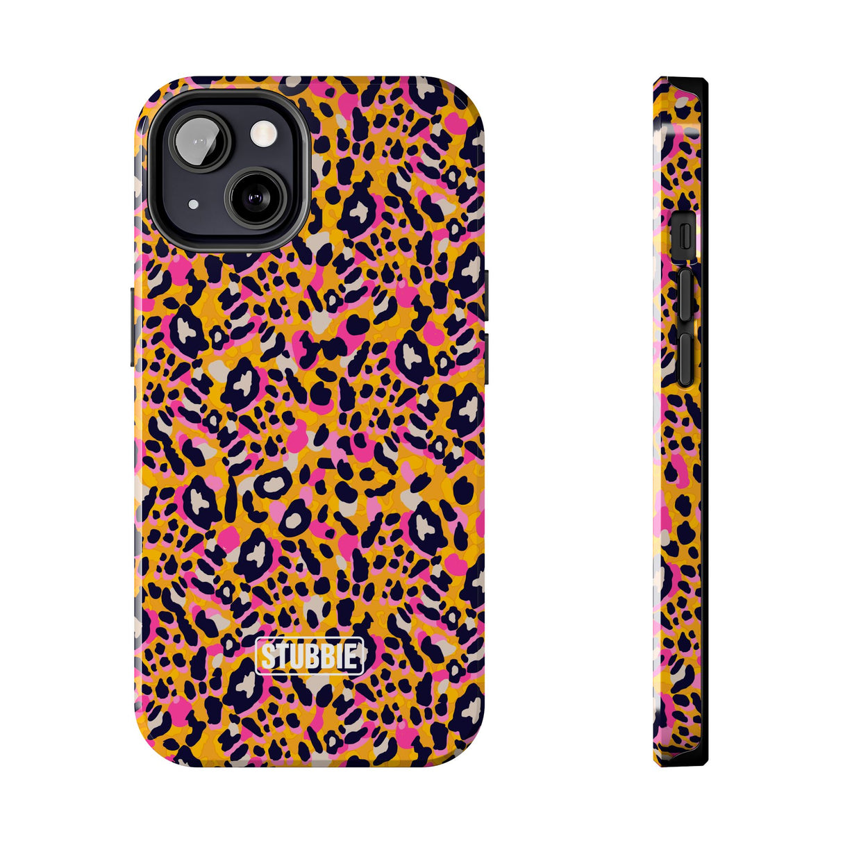 STUBBIE Phone Case for Apple iPhone - Pink Orange Leopard Phone Case