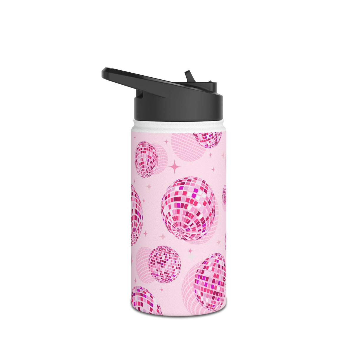 Pink Disco Ball Stainless Steel Water Bottle
