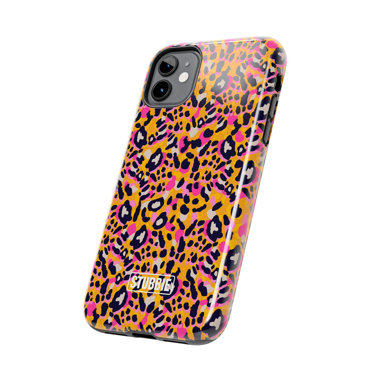 STUBBIE Phone Case for Apple iPhone - Pink Orange Leopard Phone Case