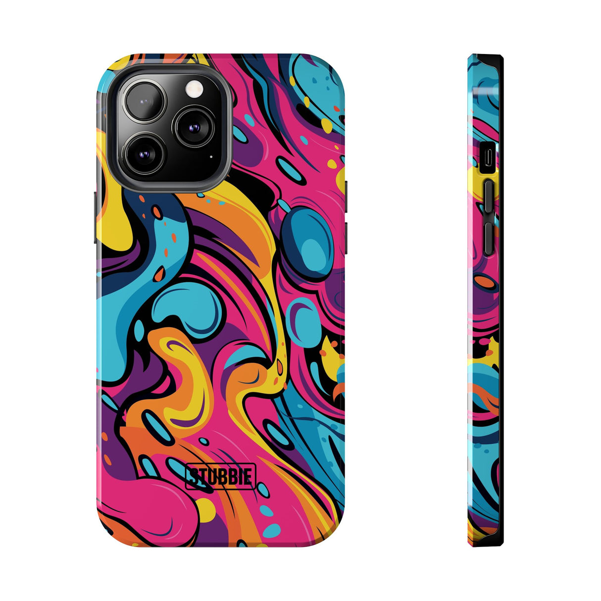 STUBBIE Phone Case for Apple iPhone - Messy Bright Paint Phone Case