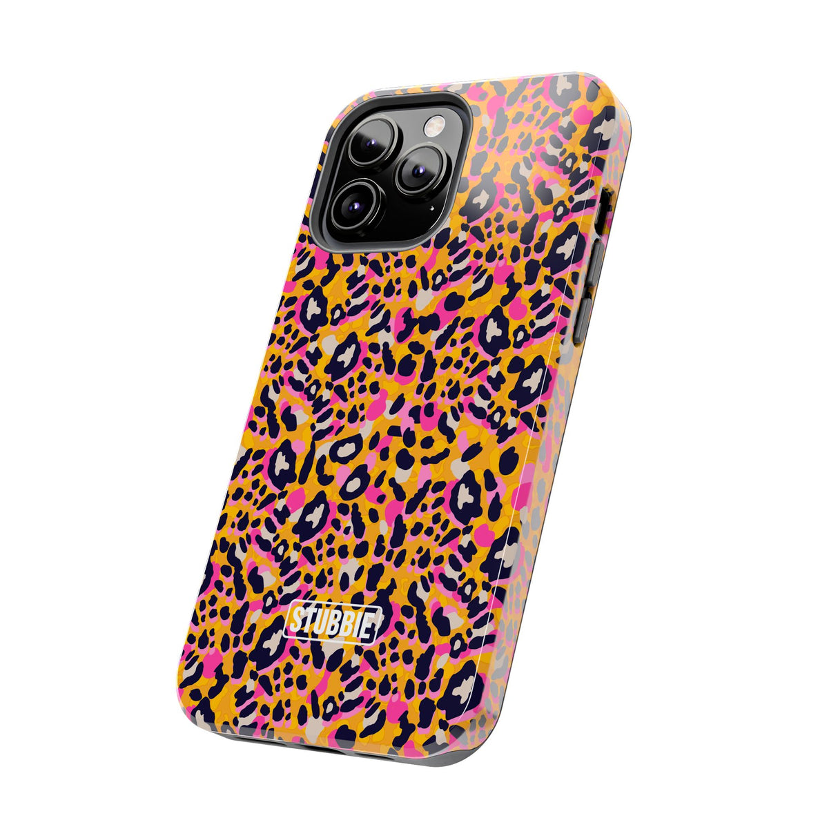 STUBBIE Phone Case for Apple iPhone - Pink Orange Leopard Phone Case