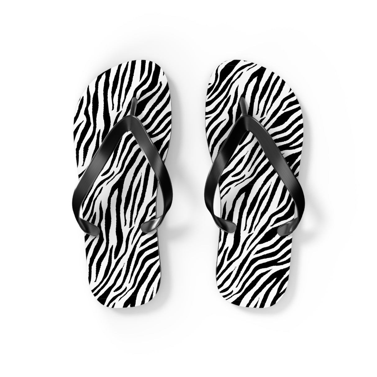 Zebra Flip Flops