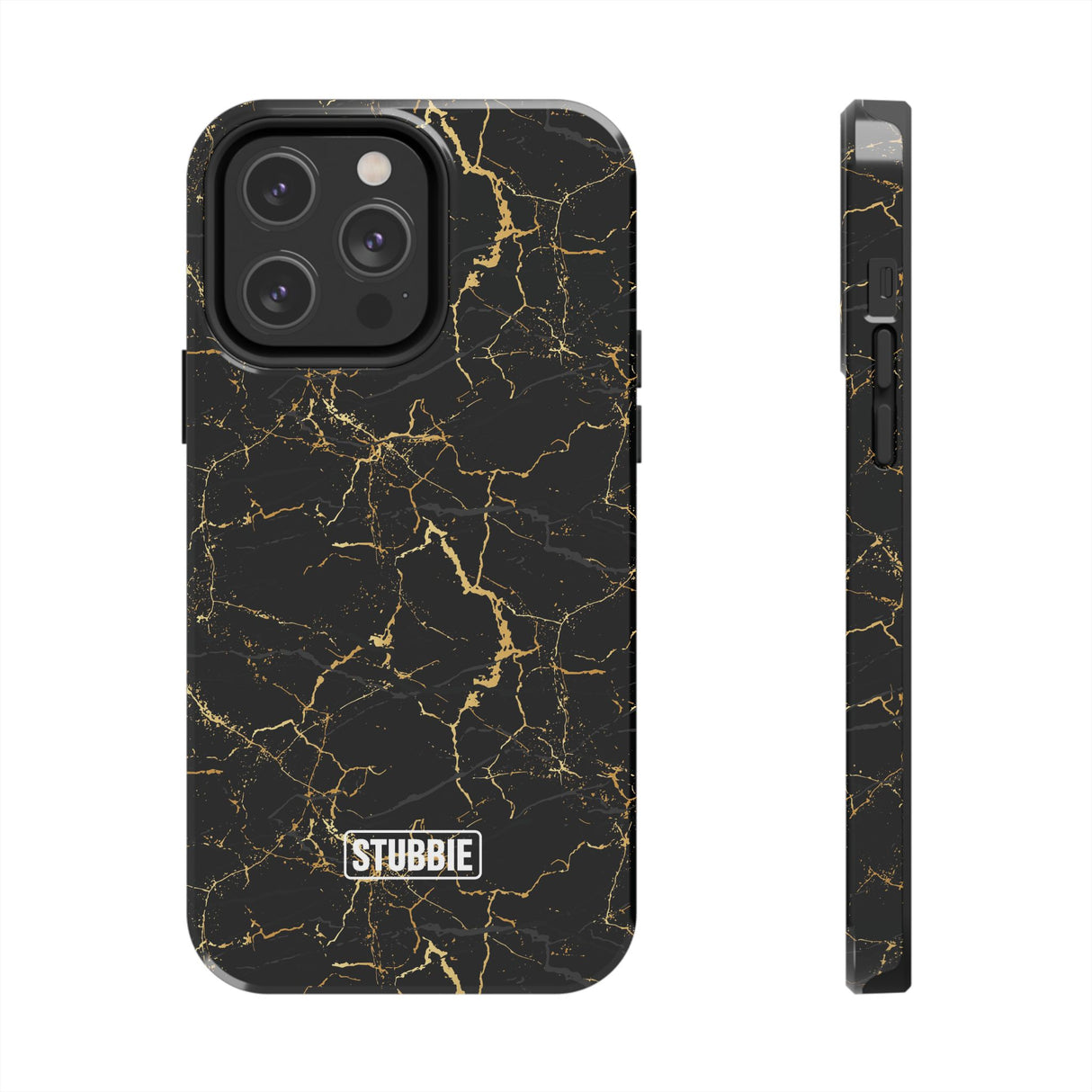 STUBBIE Phone Case for Apple iPhone - Midnight Black Marble Phone Case