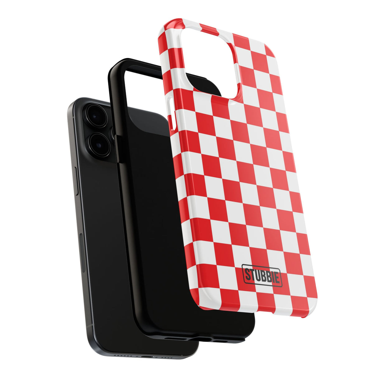 STUBBIE Phone Case for Apple iPhone - Red Checkered Phone Case
