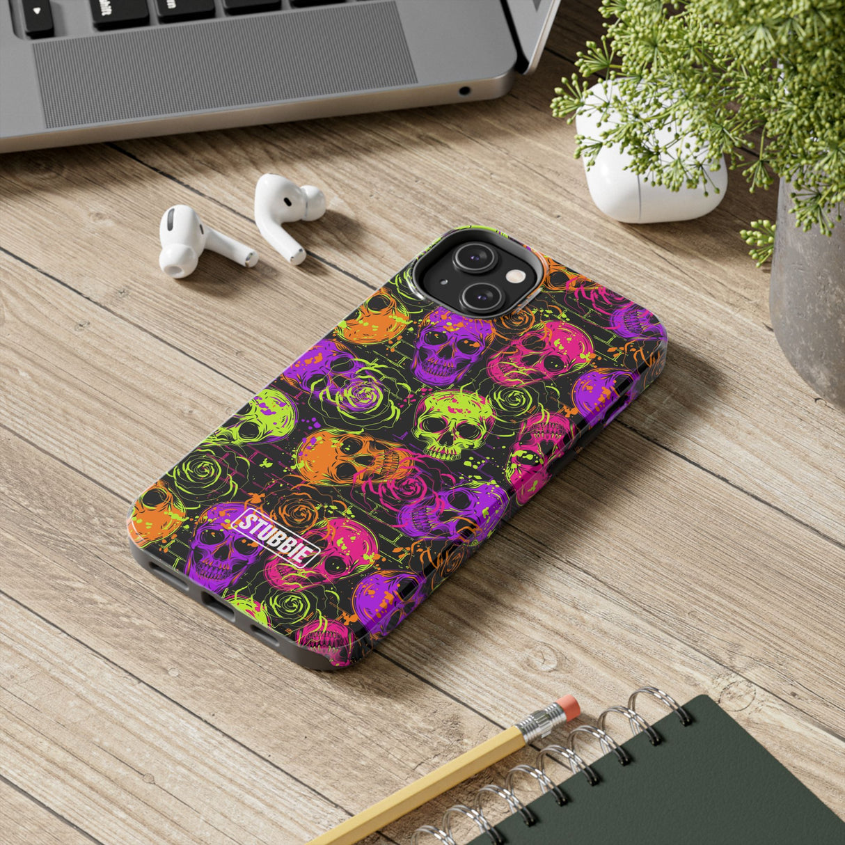 STUBBIE Phone Case for Apple iPhone - Neon Skulls Phone Case