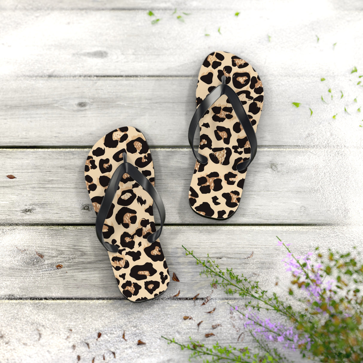 STUBBIE Leopard Print Flip Flops - Leopard STUBBIE