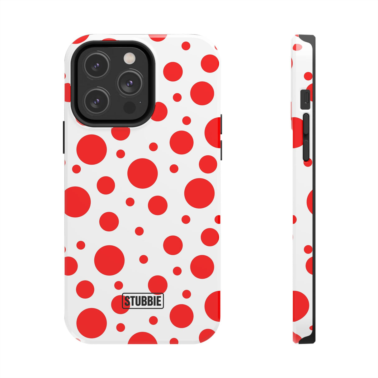 STUBBIE Phone Case for Apple iPhone - Red Polka Dot Phone Case