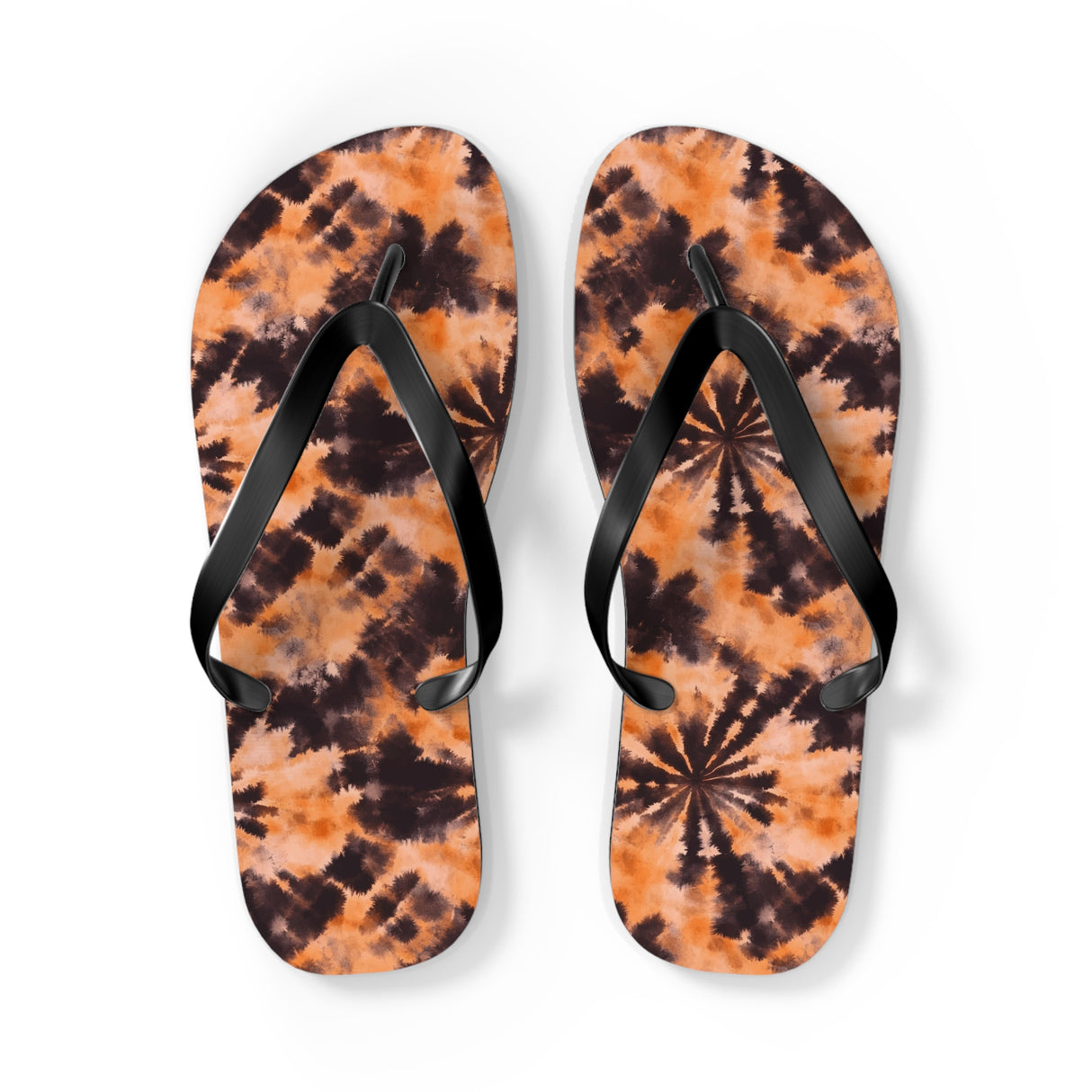 Orange Tie Dye Flip Flops