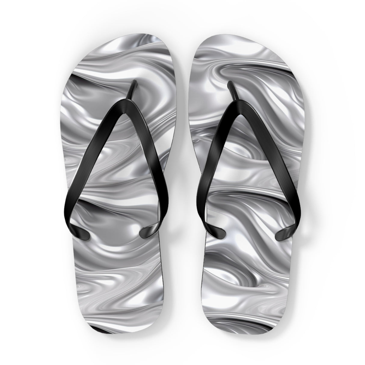 Silver Flip Flops