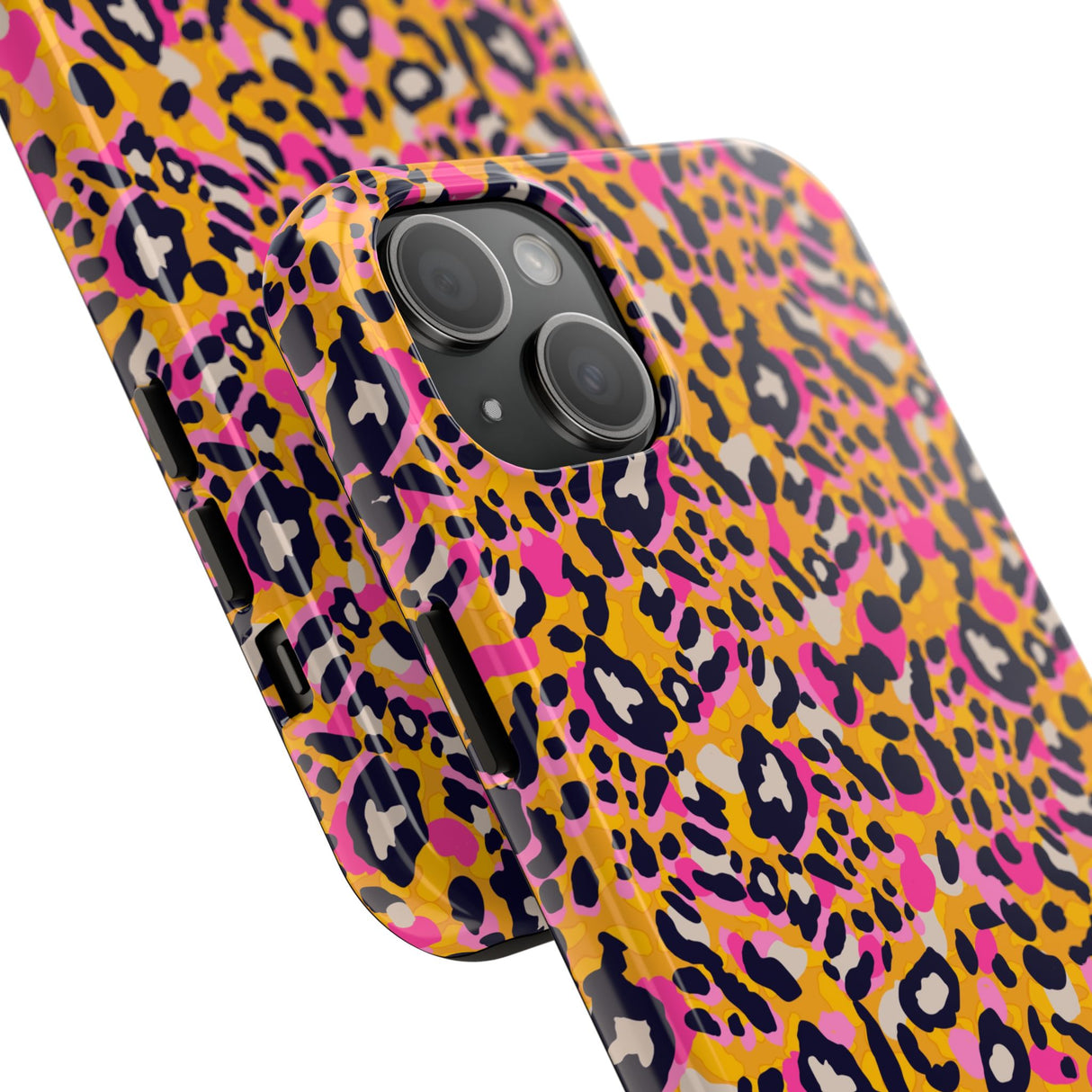 STUBBIE Phone Case for Apple iPhone - Pink Orange Leopard Phone Case