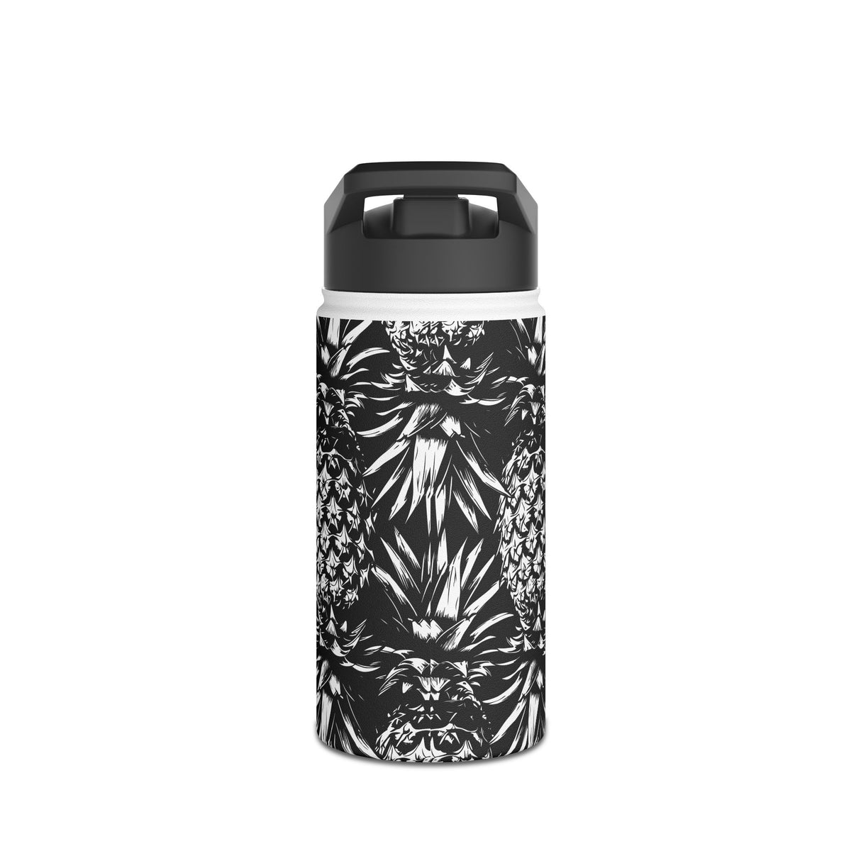 Black And White Stainless Steel Water Bottle